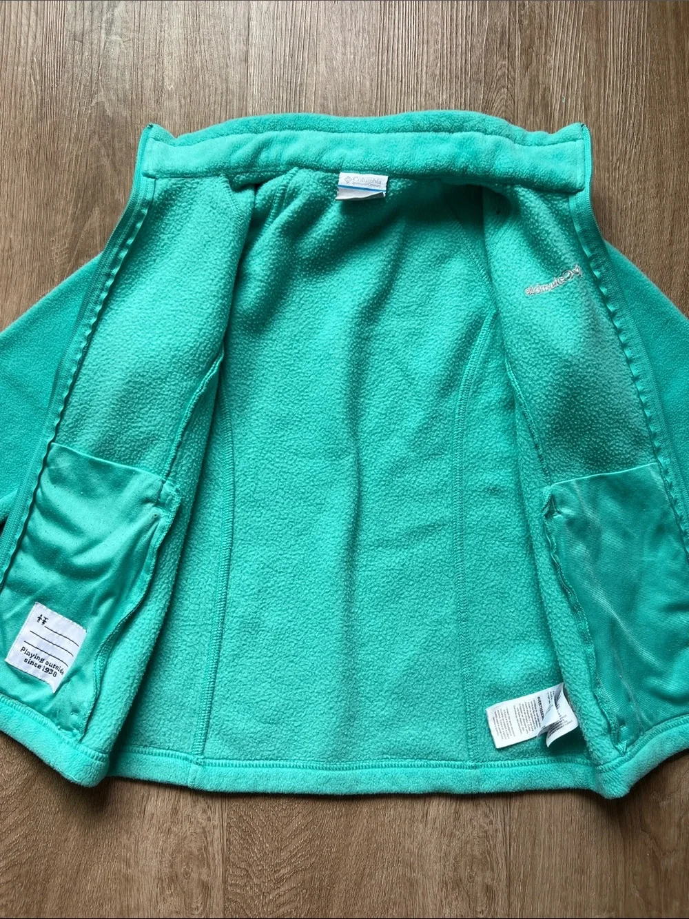 Columbia Girls Green Full-Zip Fleece Sweater Size Medium (10/12) - Picture 5 of 13